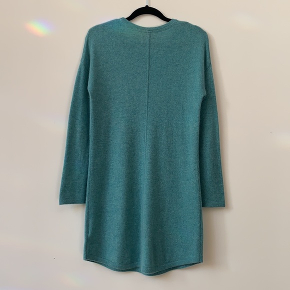 Cynthia Rowley Size L 100% 2-Ply Cashmere Crew Neck Sweater in Color Aqua - Picture 11 of 17